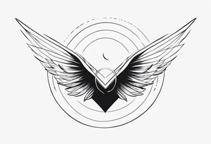 person in flight tattoo idea