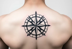 Double layered Compass rose tattoo idea