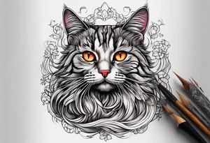 Spaghetti cat tattoo idea