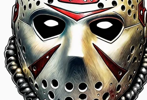 Friday the 13th Jason mask tattoo idea