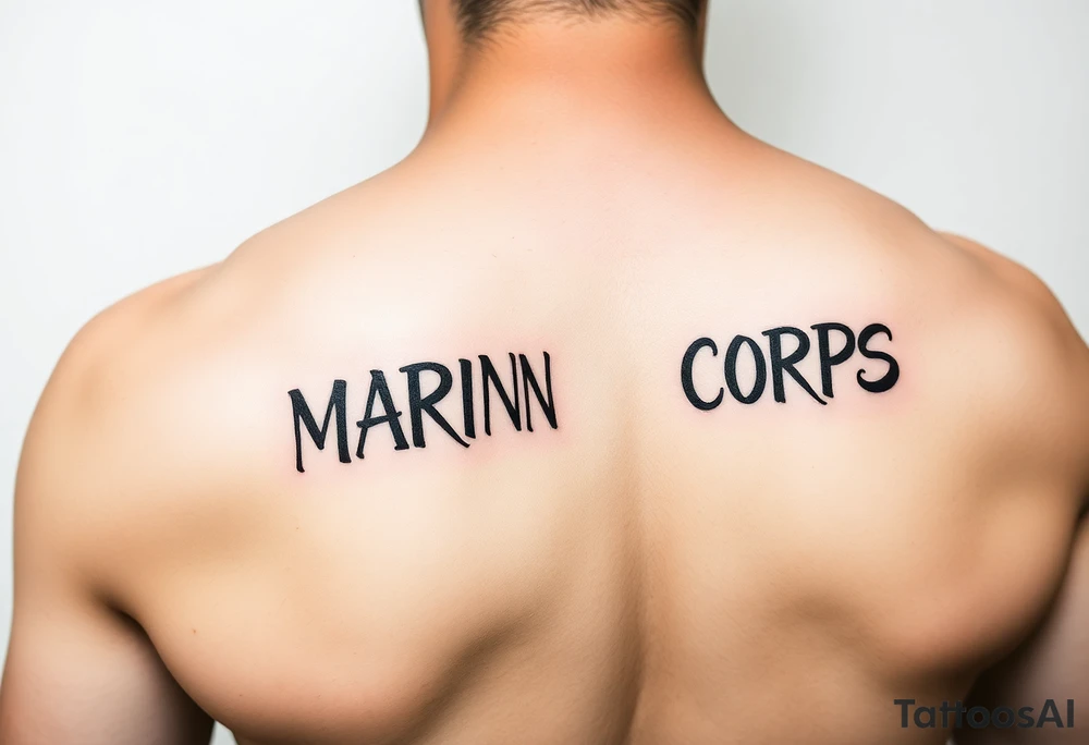Republic of Korea
Marine Corps
lettering to arm tattoo idea
