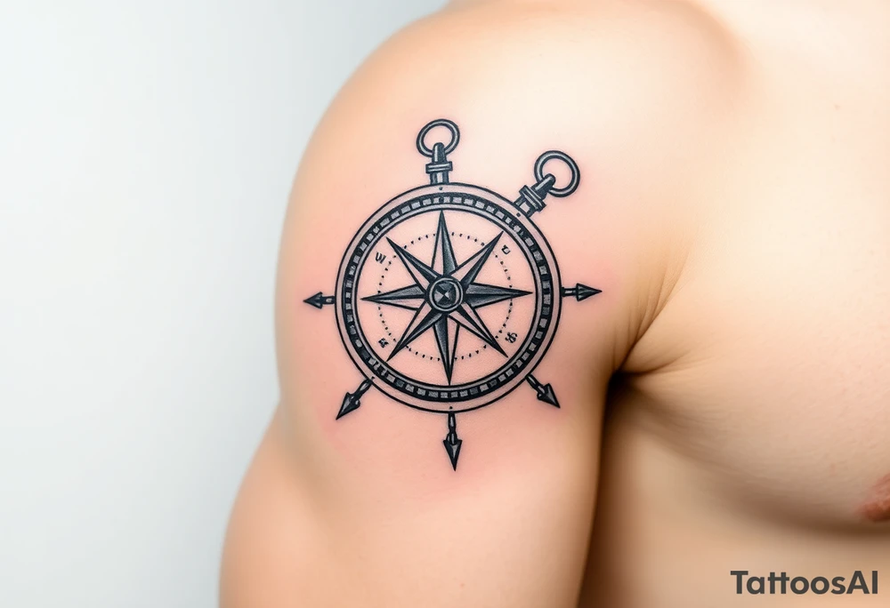 compass tattoo idea