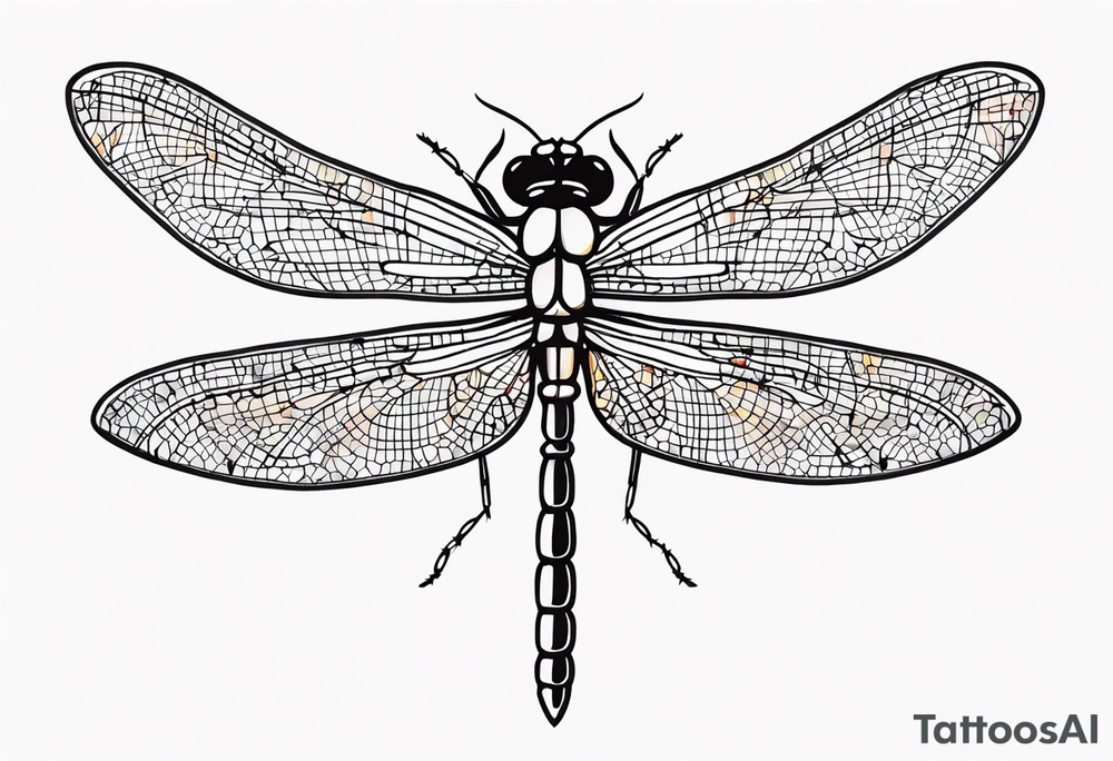 fine line barbed wire body small dragonfly tattoo idea