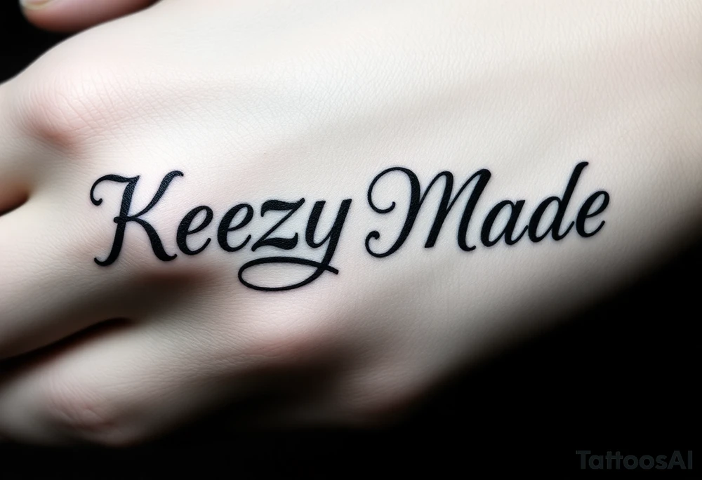 letters only fancy twisted and intertwined through one another (KeezY MadE ) almost like one line tattoo idea