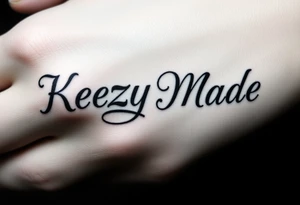 letters only fancy twisted and intertwined through one another (KeezY MadE ) almost like one line tattoo idea