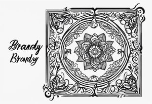 Gram that reads brandy in one oriantation and Shane in the opposite tattoo idea