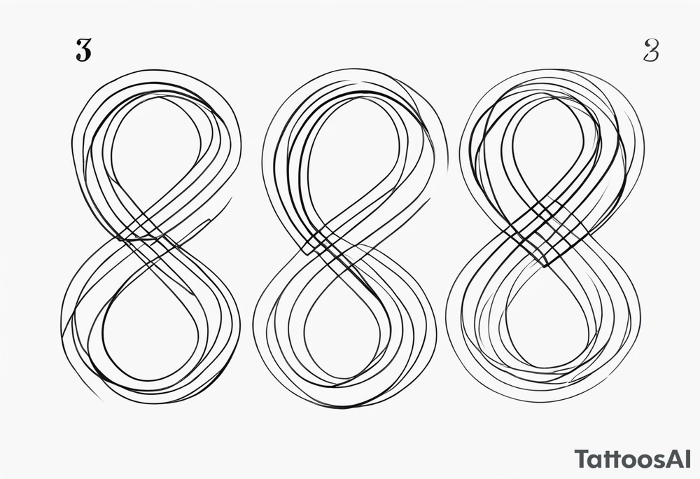 The numbers 20, 5, and 28 intertwined tattoo idea