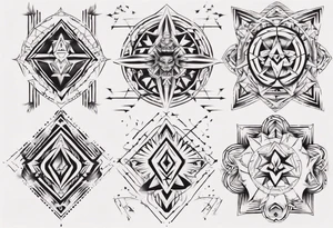Geometrical symmetry tattoo idea