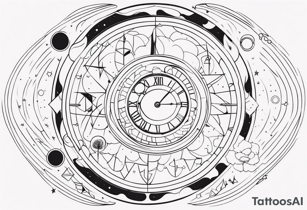 time and space tattoo idea