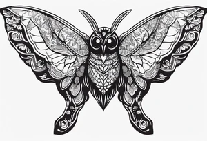 Mothman in action tattoo idea