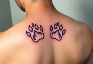 Lion paw prints tattoo idea