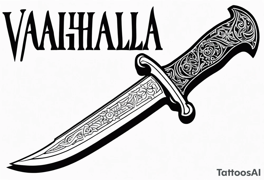 Valhalla soldier sword tattoo idea