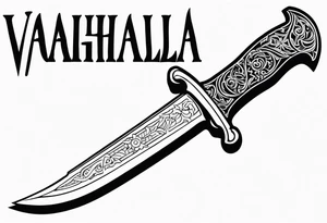 Valhalla soldier sword tattoo idea