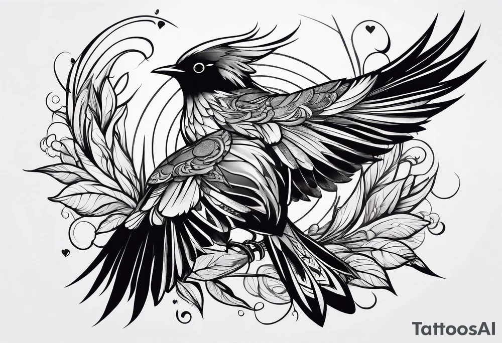 Shadow birds half sleeve tattoo idea