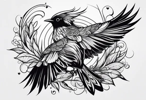 Shadow birds half sleeve tattoo idea