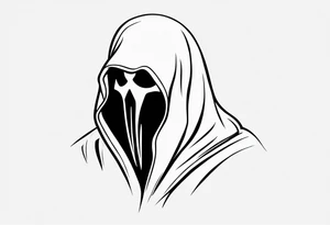 ghostface killer from scream tattoo idea