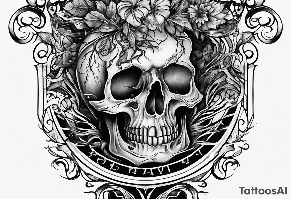 tattoo of roots wrapped around a hour glass tattoo idea