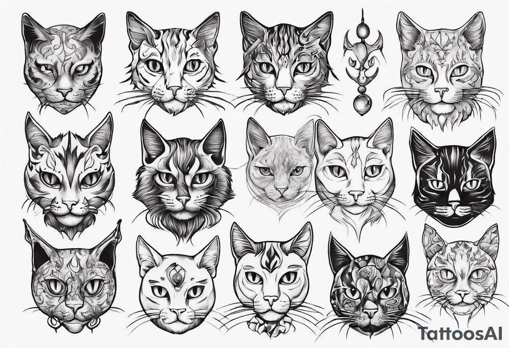 Cat big tattoo idea