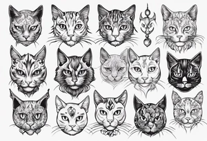 Cat big tattoo idea