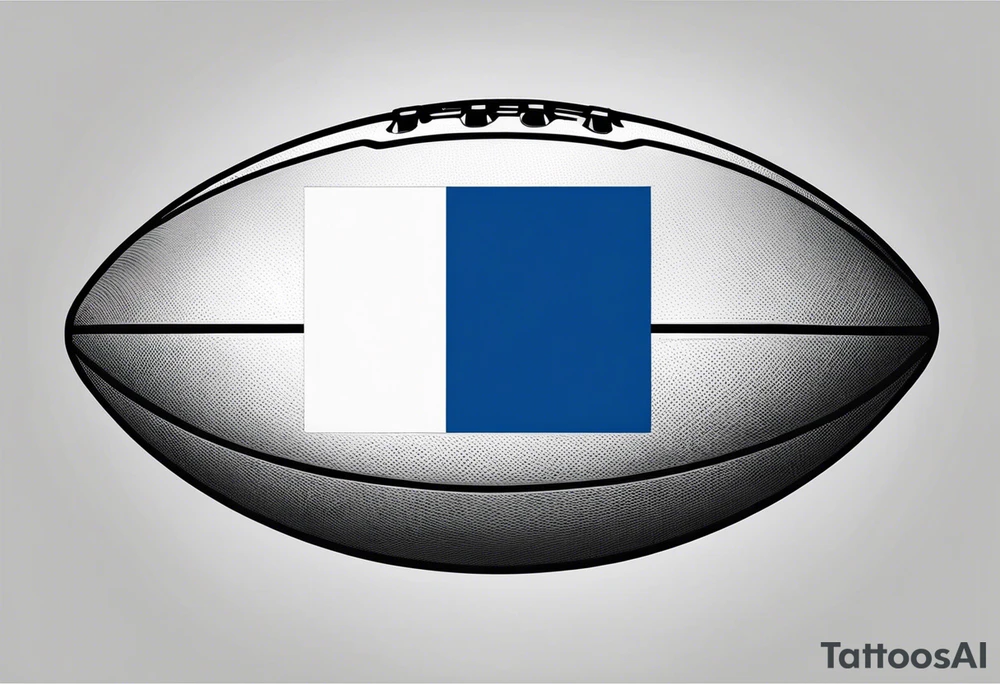 Rugby ball with Finland flag tattoo idea