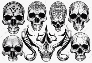 python skull tattoo idea