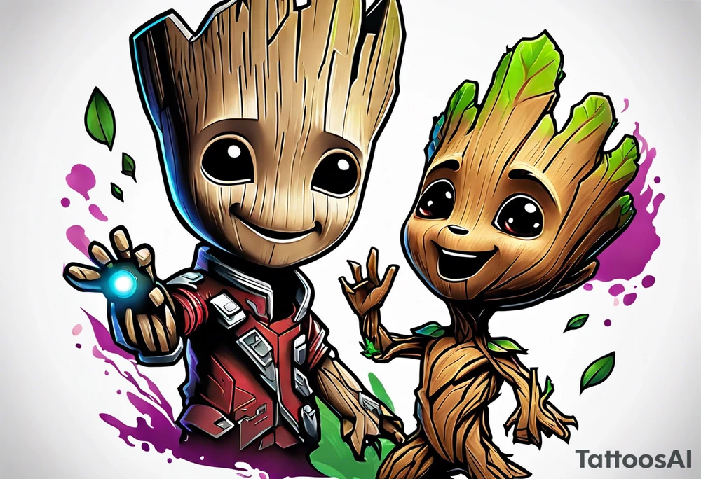 Disney guardians of the galaxy baby groot tattoo idea