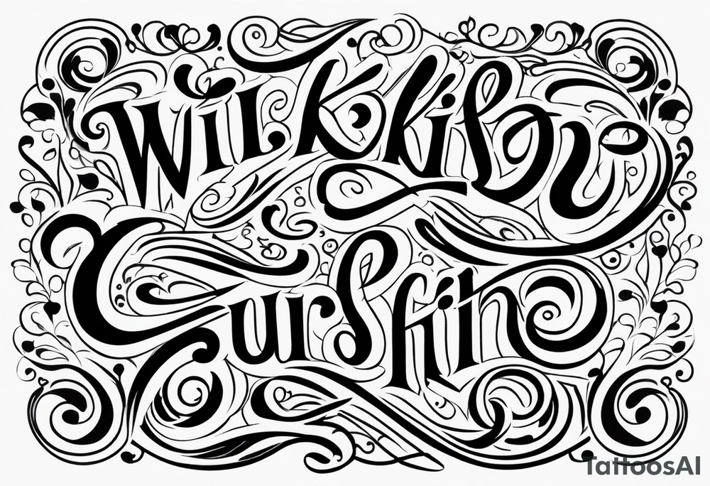 wilkienson cursive tattoo idea