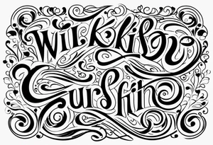 wilkienson cursive tattoo idea