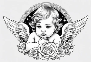 baby angel tattoo idea