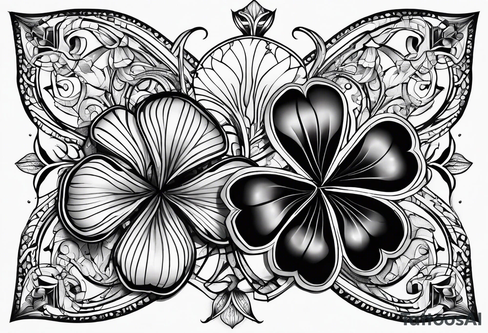Four leaf clover tattoo idea