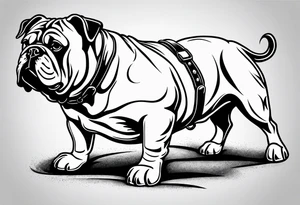 Bull dog
sand blasting 
Abseiler tattoo idea