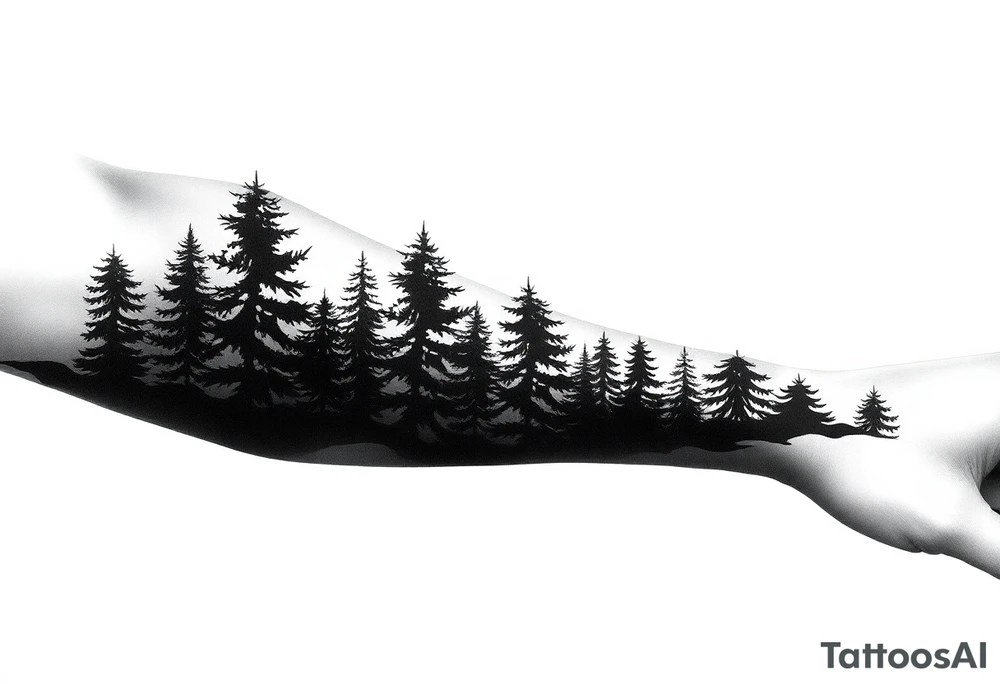 Coniferouse formstabil silhouette forearm tattoo tattoo idea