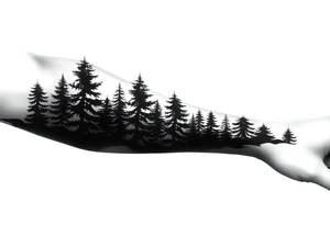Coniferouse formstabil silhouette forearm tattoo tattoo idea