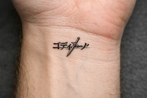 ゴディーノ with sword through name tattoo idea