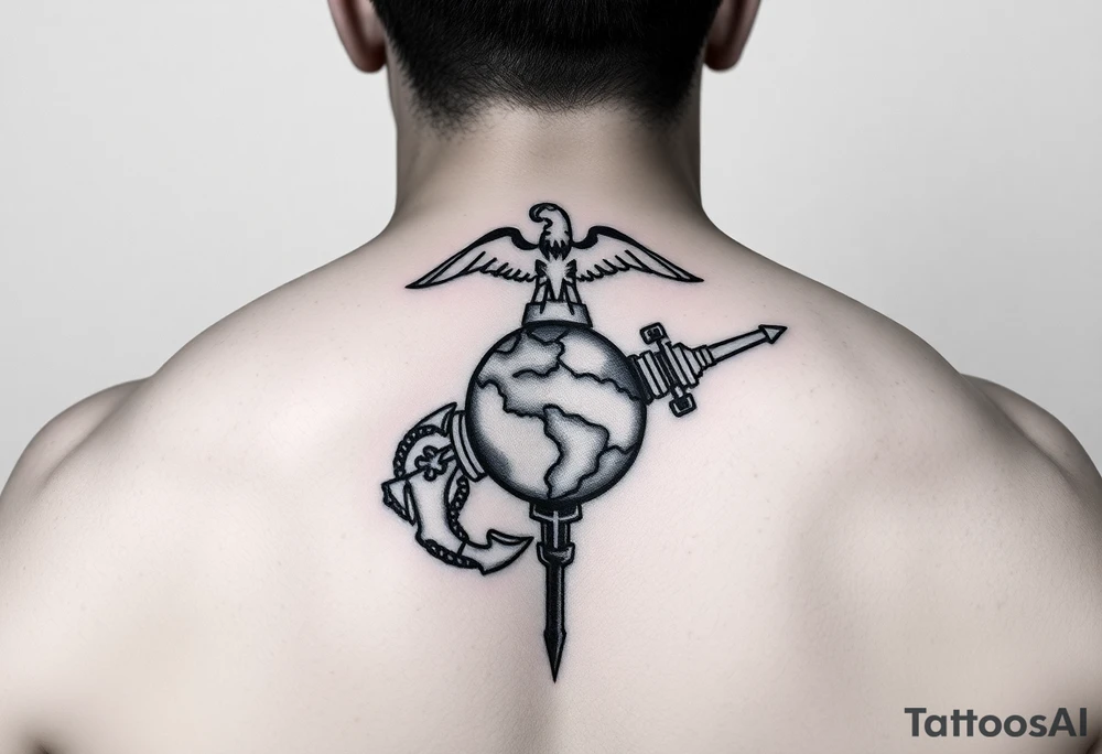 Operation Iraqi freedom combat marine veteran tattoo idea