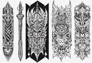 Arm sleeve armor tattoo idea