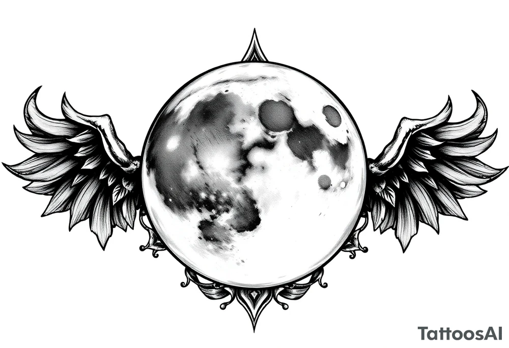 sacred moon tattoo idea