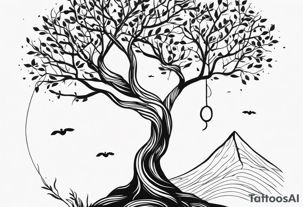 Snake in a tree
if I cannot bed the will of heaven, then I shall move hell tattoo idea