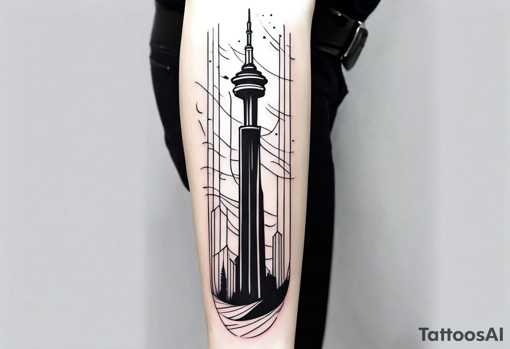 Vertical Line Forearm tattoo idea