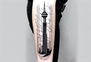 Vertical Line Forearm tattoo idea