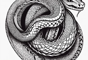 sly word form as snake tattoo idea