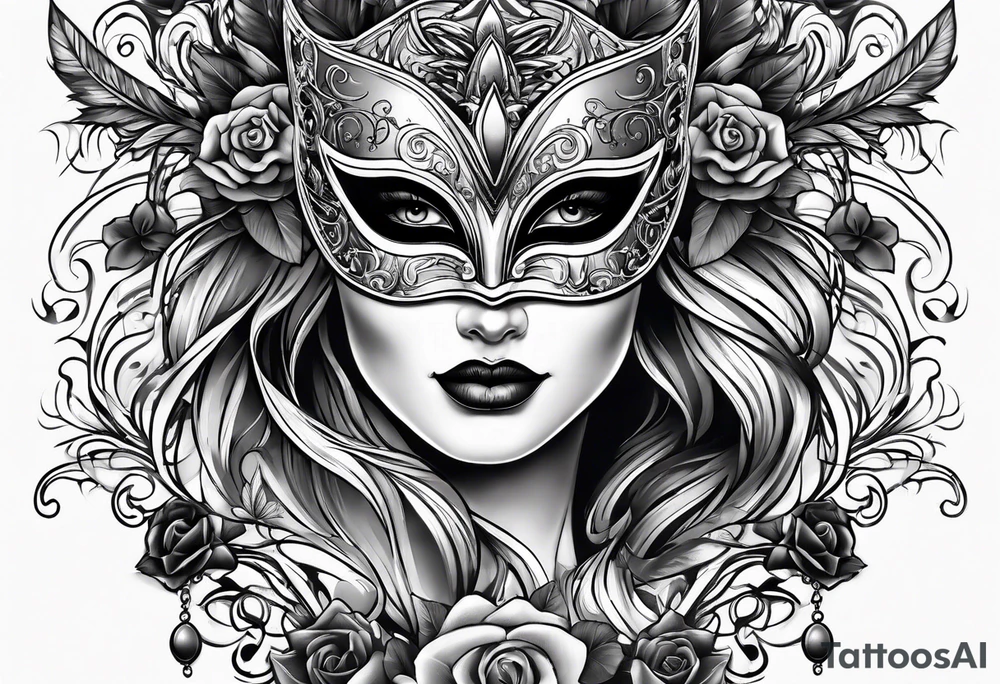 masquerade ball tattoo idea