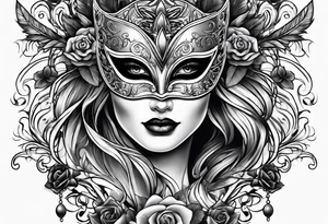 masquerade ball tattoo idea