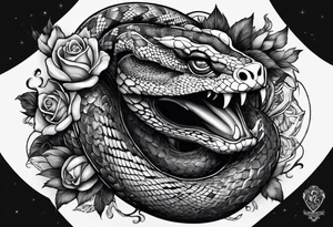 Snake eating human heart tattoo idea