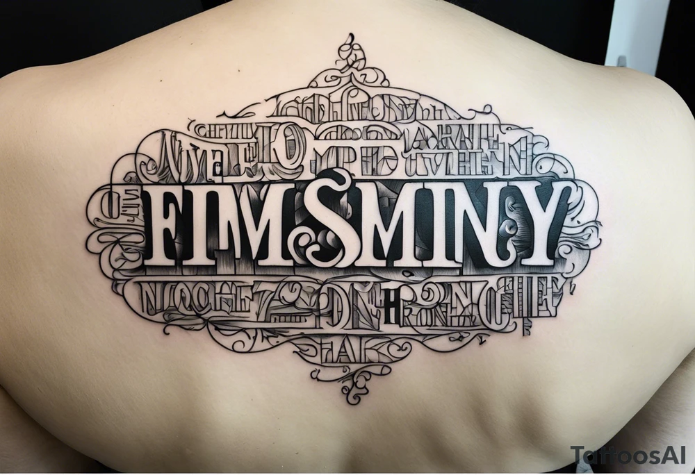 Word family tattoo idea