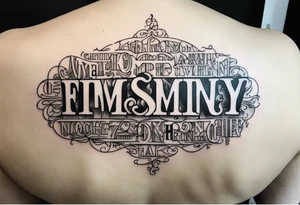 Word family tattoo idea