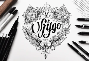 Virgo and Scorpio tattoo idea