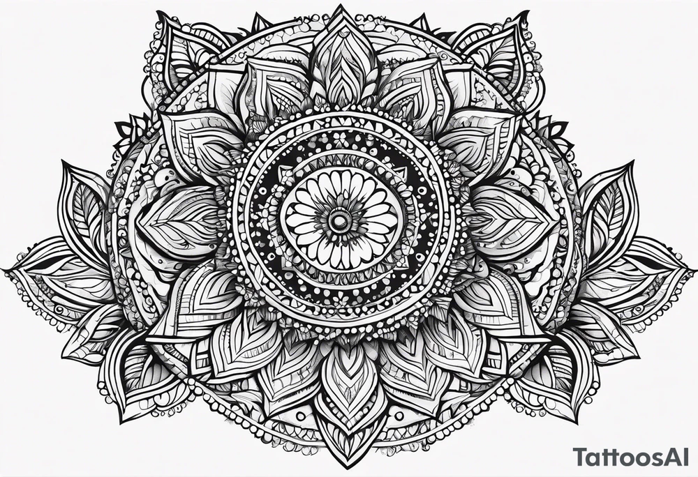 henna pattern tattoo idea