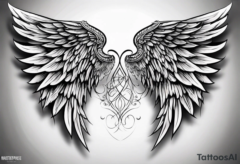 Angel wings tattoo idea