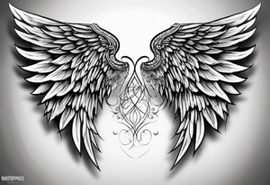 Angel wings tattoo idea